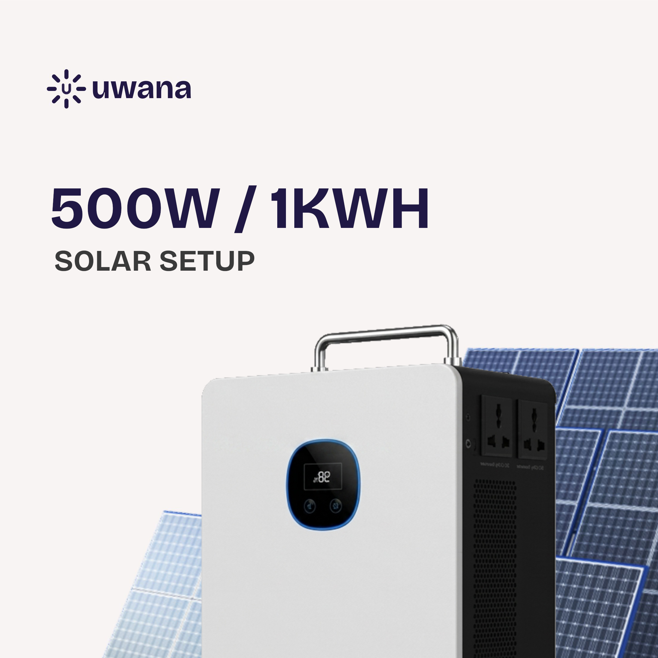 0.5kva · 1kWh Uwana solar package
