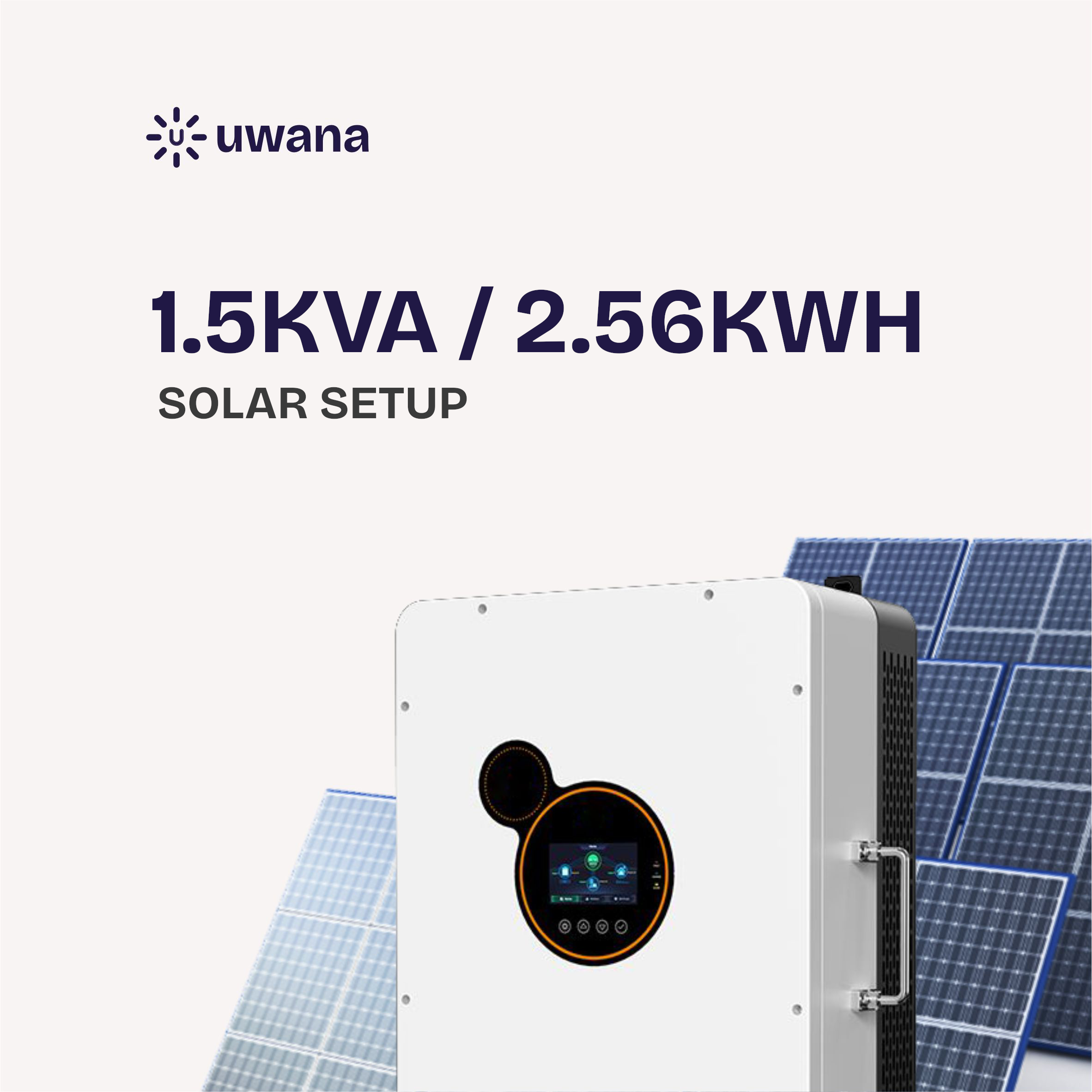 1.5kva · 2.56kWh Uwana solar package
