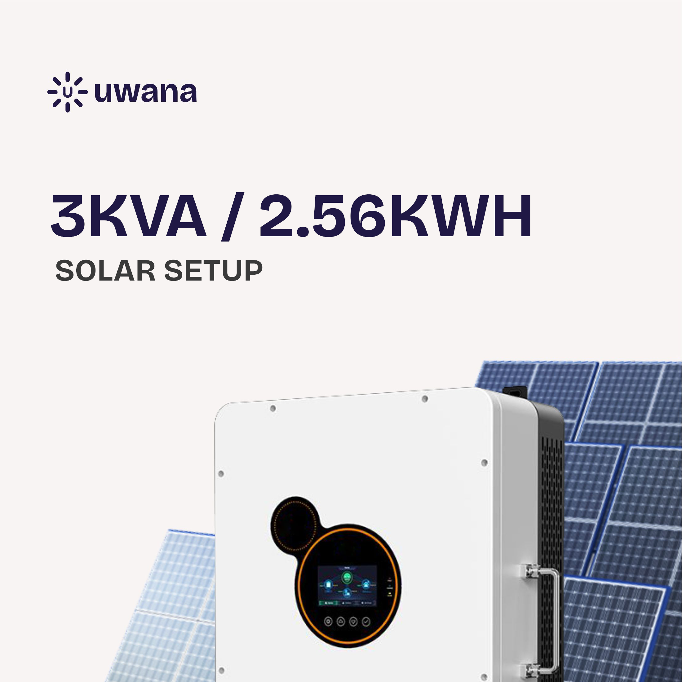 3kva · 2.56kWh Uwana solar package